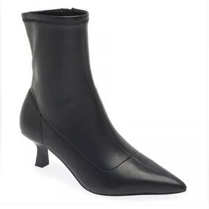 Abound Black Kitten Heel Faux Leather Ankle Boots(Size 9M)